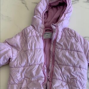 Old Navy Light Pink Hooded Puffer Jacket